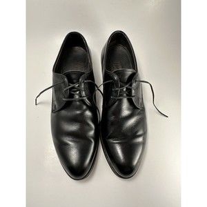 Vintage French Shriner mens Black Leather Dress Shoes 7.5